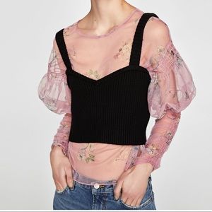 Zara sheer blouse